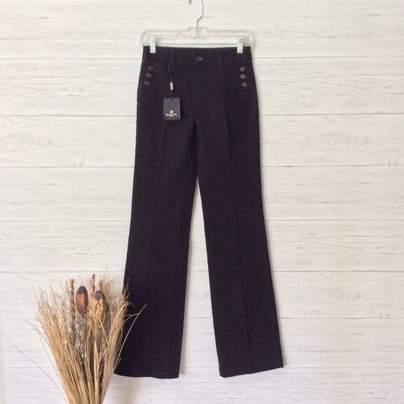 NWT Massimo Dutti Black Flare Jeans-2 - Picture 2 of 9